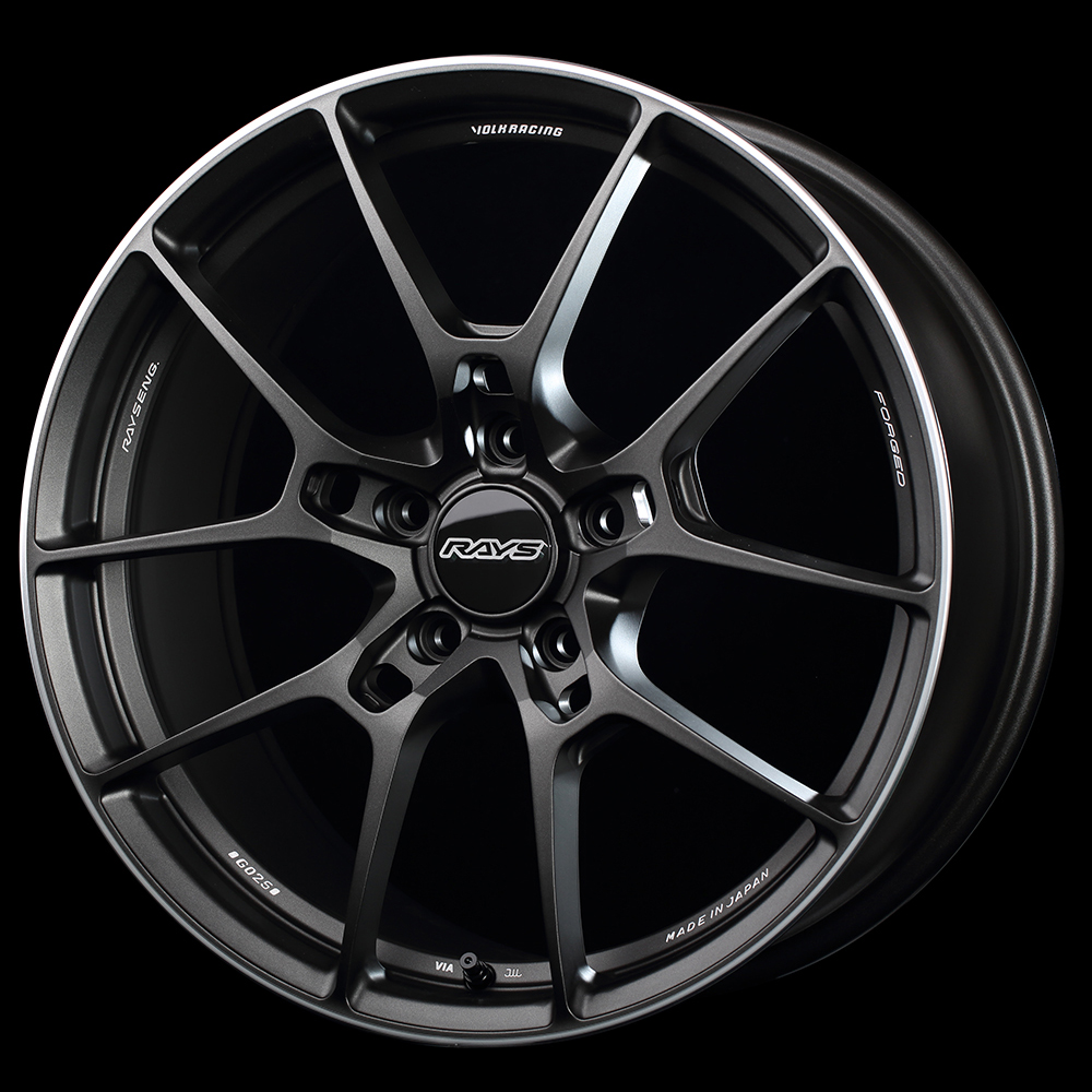 volk racing g025 wheel (face 1) 18x7.5 / offset +48 / 5x112 (matte gunblack / rim edge dc) volk racing g025 wheel (face 1) 18x7.5 / offset +48 / 5x112 (matte gunblack / rim edge dc)