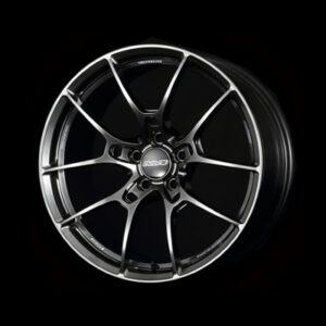 volk racing g025 wheel (face 1) 18x8.5 / offset +51 / 5x114.3 (shining black metal / rim edge dc)